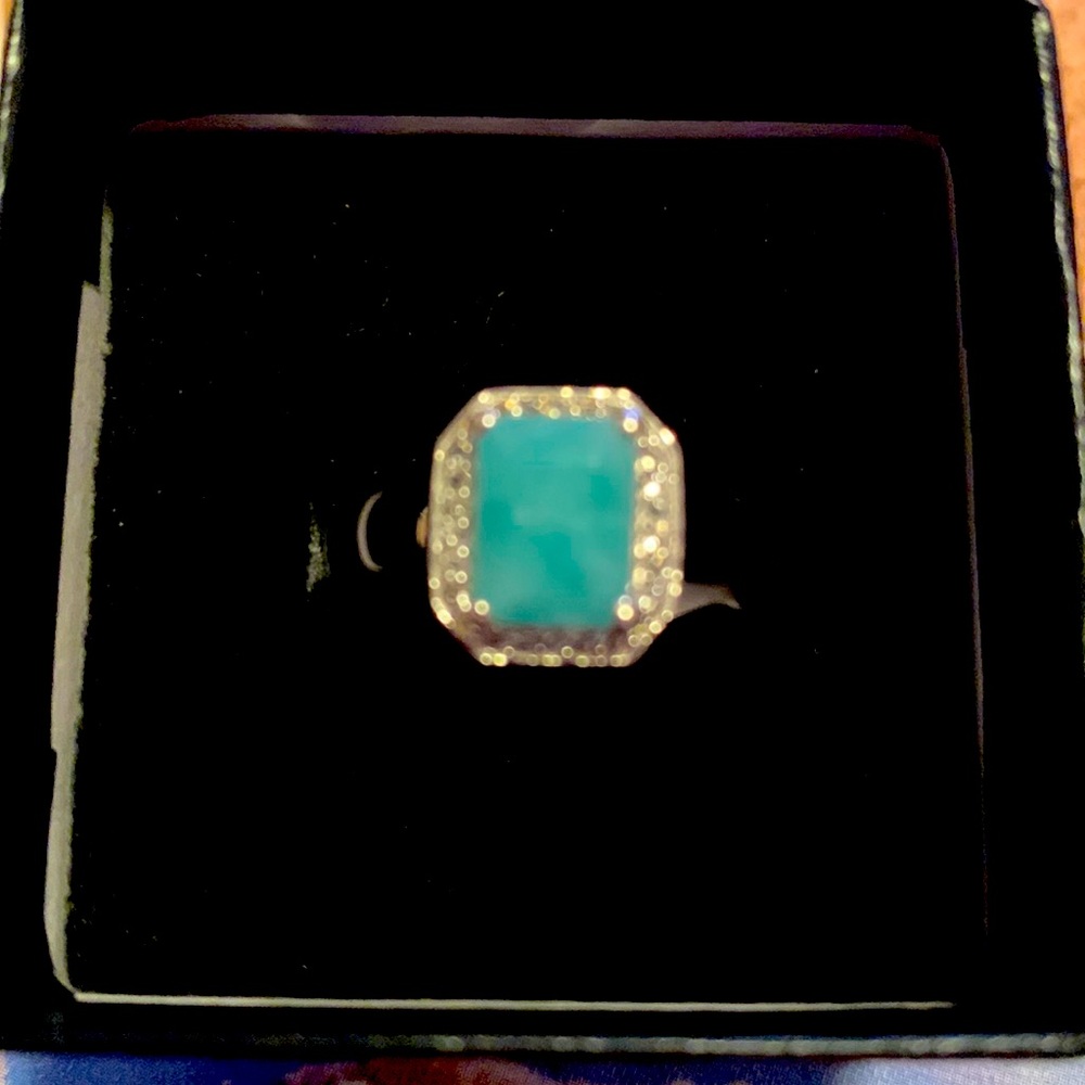 Emerald Topaz Ring